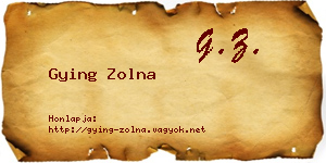 Gying Zolna névjegykártya